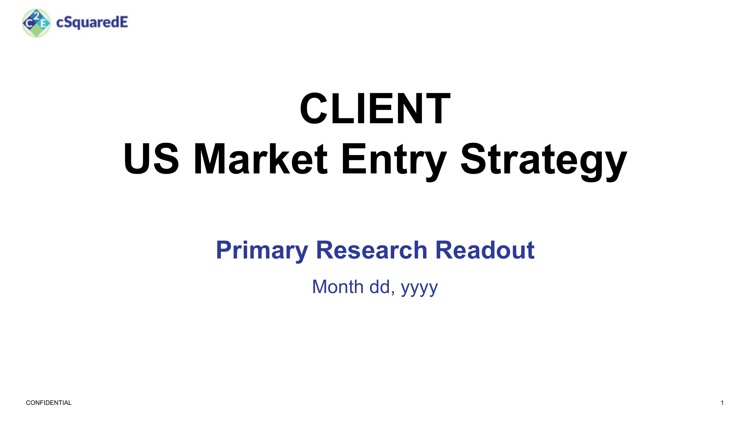 US Market Entry Strategy slide